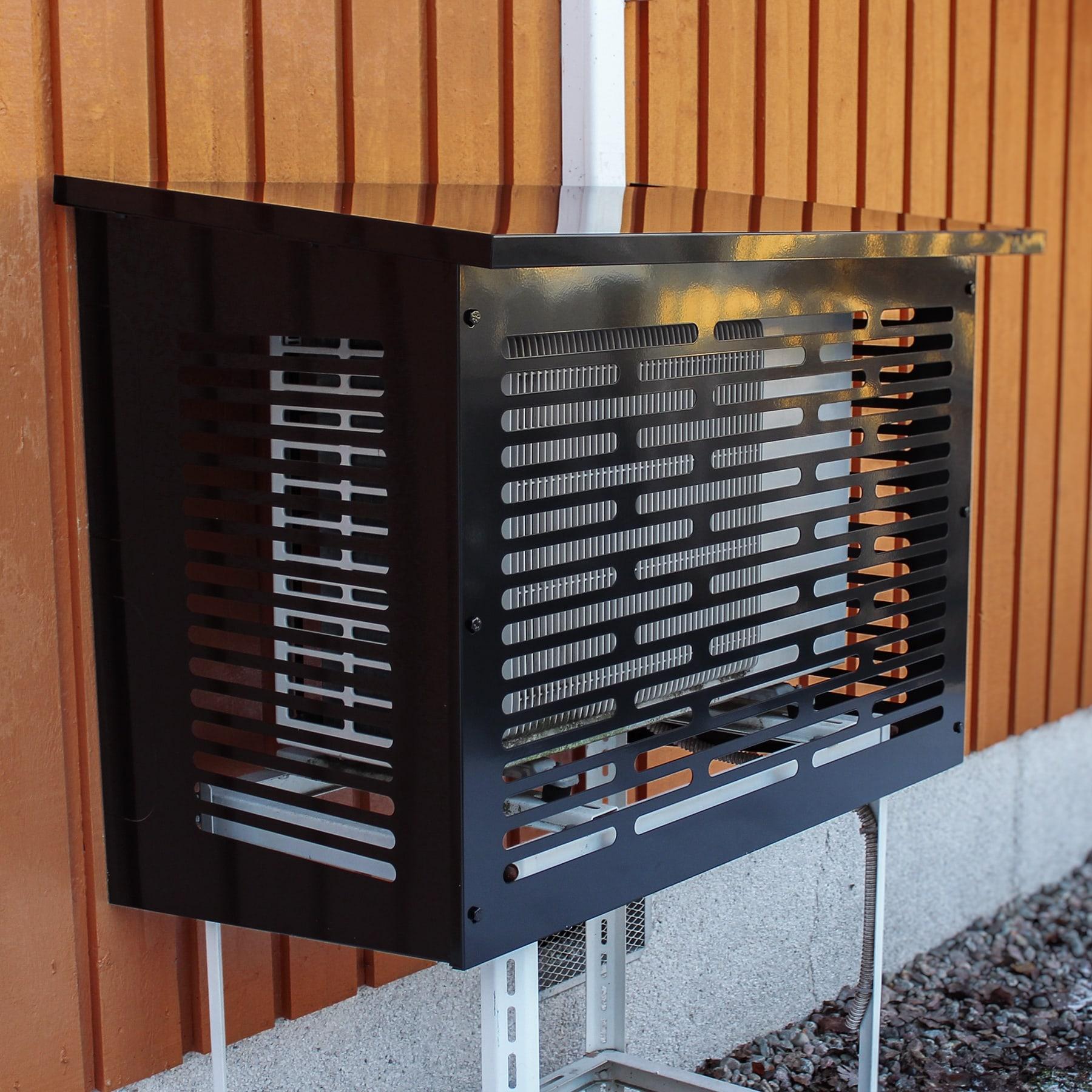 ILP ilmalämpöpumpun suojakotelo musta RAL9005 - Image 6